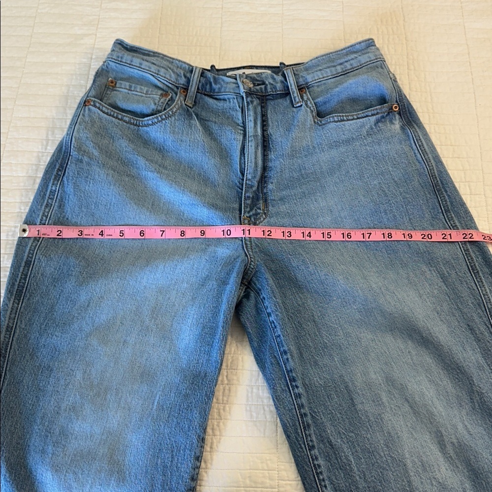 DAZE Jeans Size 30 Barrel Leg High Rise Light Wash Denim Statement - Picture 7 of 12